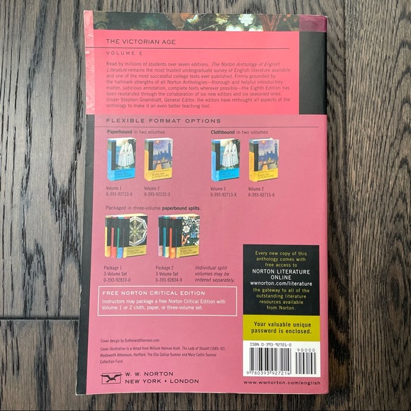 The Norton Anthology of English Literature: The Victorian Age, Volume E - Picture 2 of 2